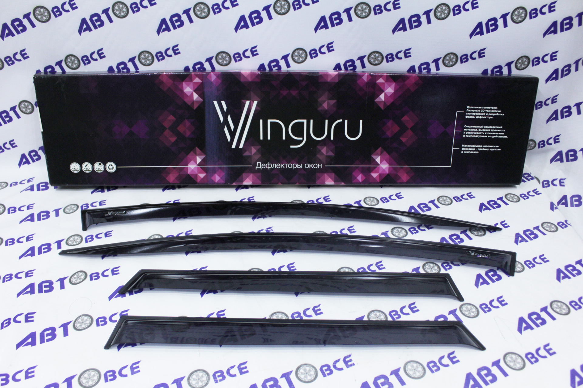 Дефлекторы боковых окон Vinguru VW Touran I 2003-2006, 2006-2010 VINGURU
